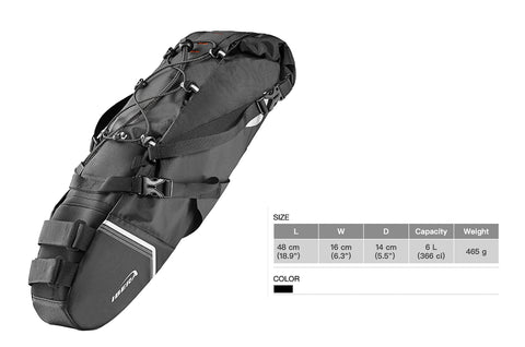 Waterproof Carryall saddle/seat bag (6 Ltrs)