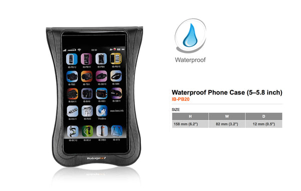 Handlebar-mounted Waterproof Smartphone Case (5.0–5.8 inch)